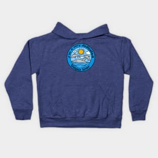 Cartoon dolphin lover sun Kids Hoodie